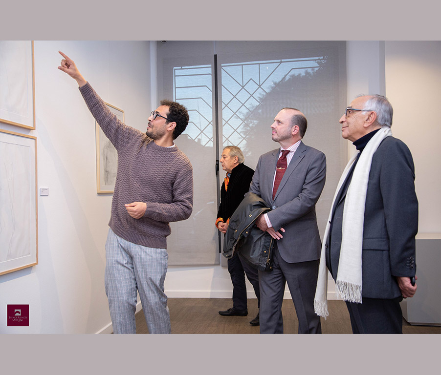 Vernissage de l'exposition «Cartographie du déplacement» de Yassine Chouati
