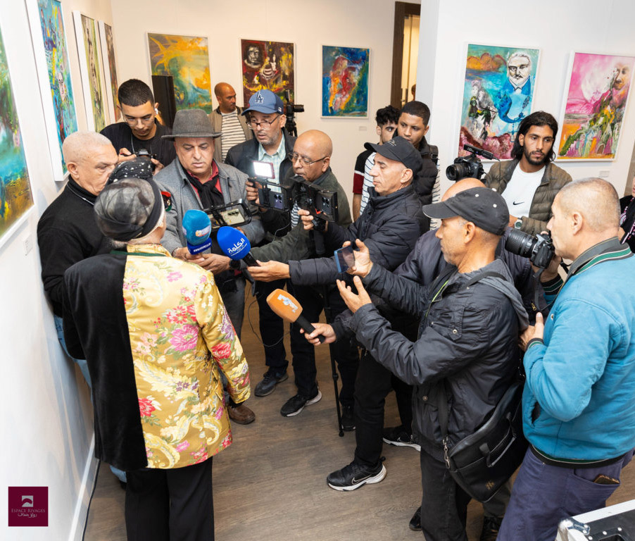 Revue de presse de l'exposition 'Poésie et peinture' de Loubaba Laalej
